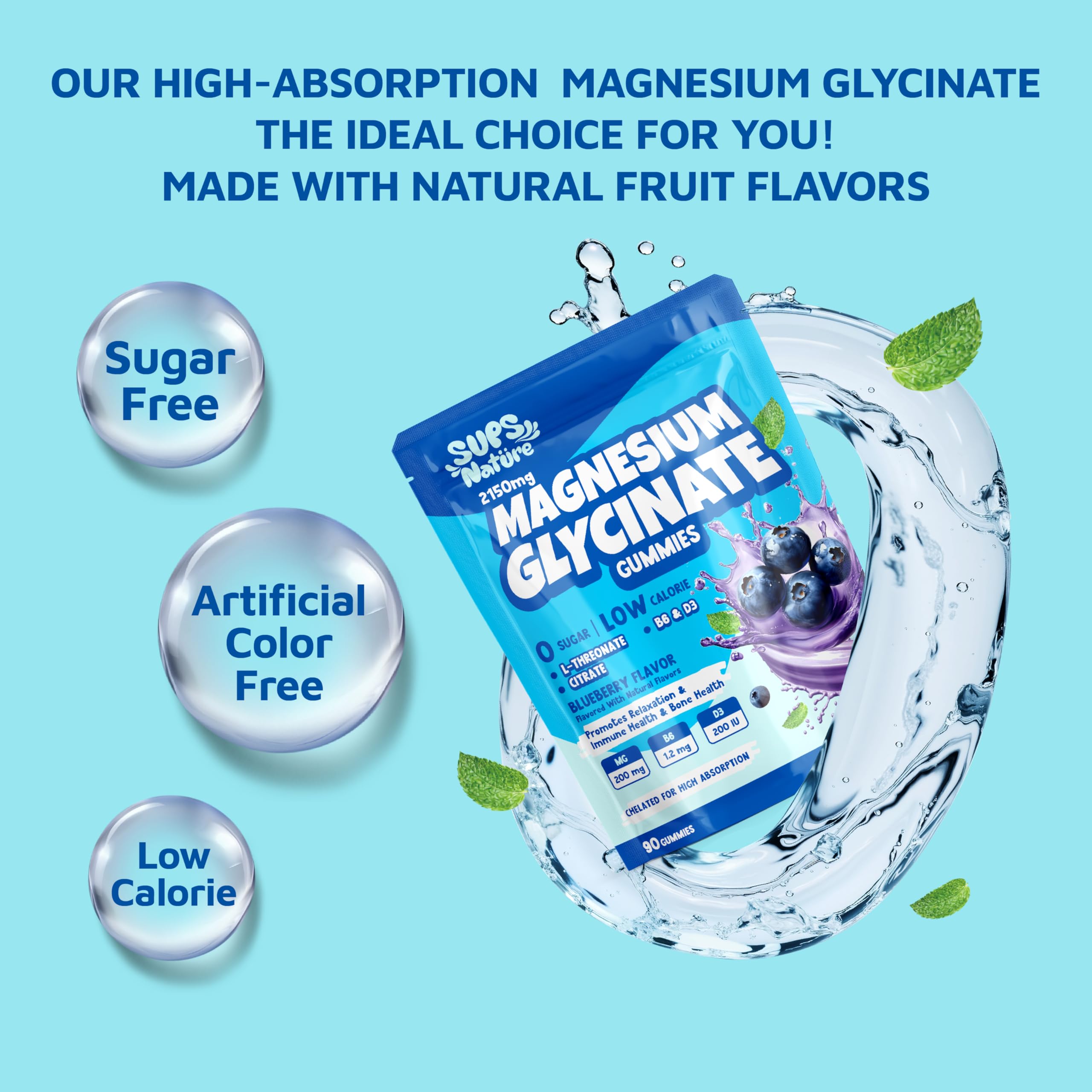 90-count bottle of Magnesium Glycinate Gummies