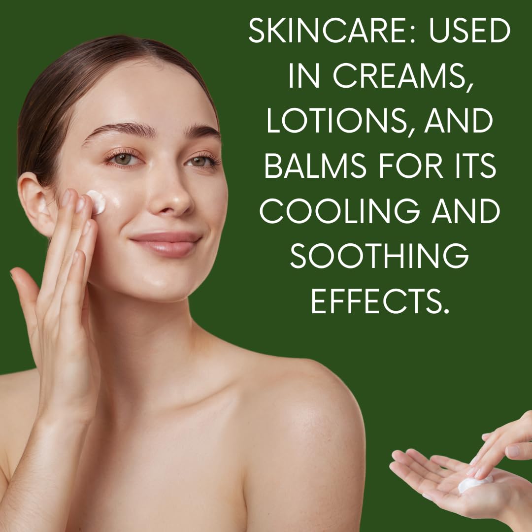 mGanna menthol crystals jar with scoop for easy dispensing.