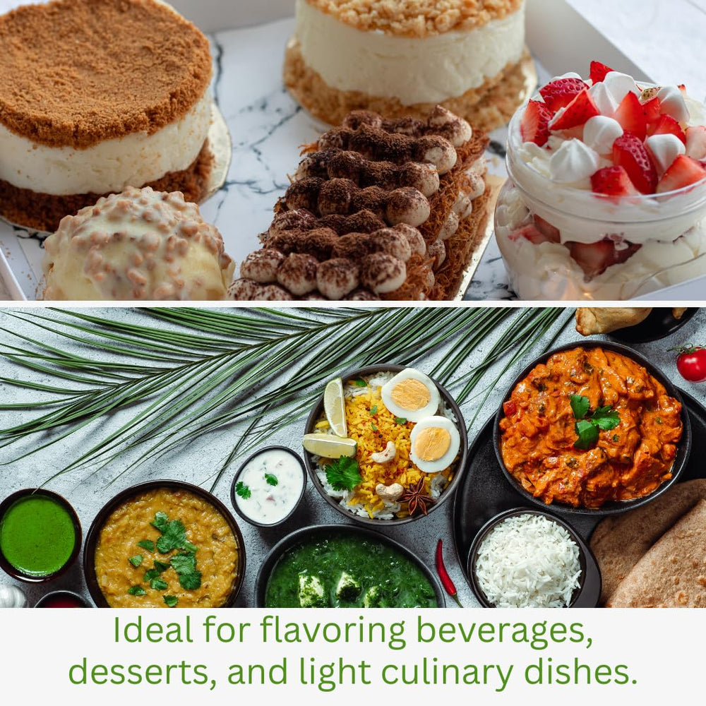 mGanna Spearmint Hydrosol paired with sparkling water delivers a minty twist.