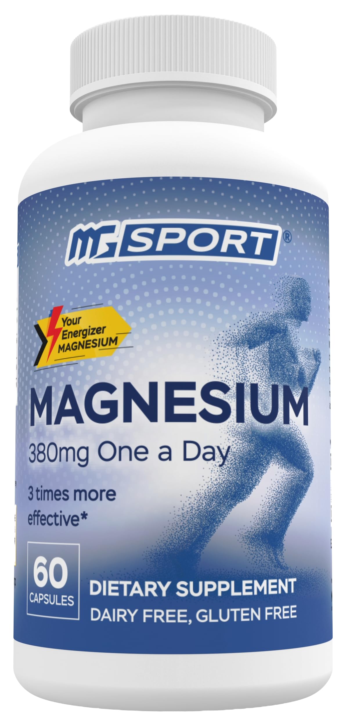 MGSPORT Magnesium Supplement Complex bottle with 60 servings