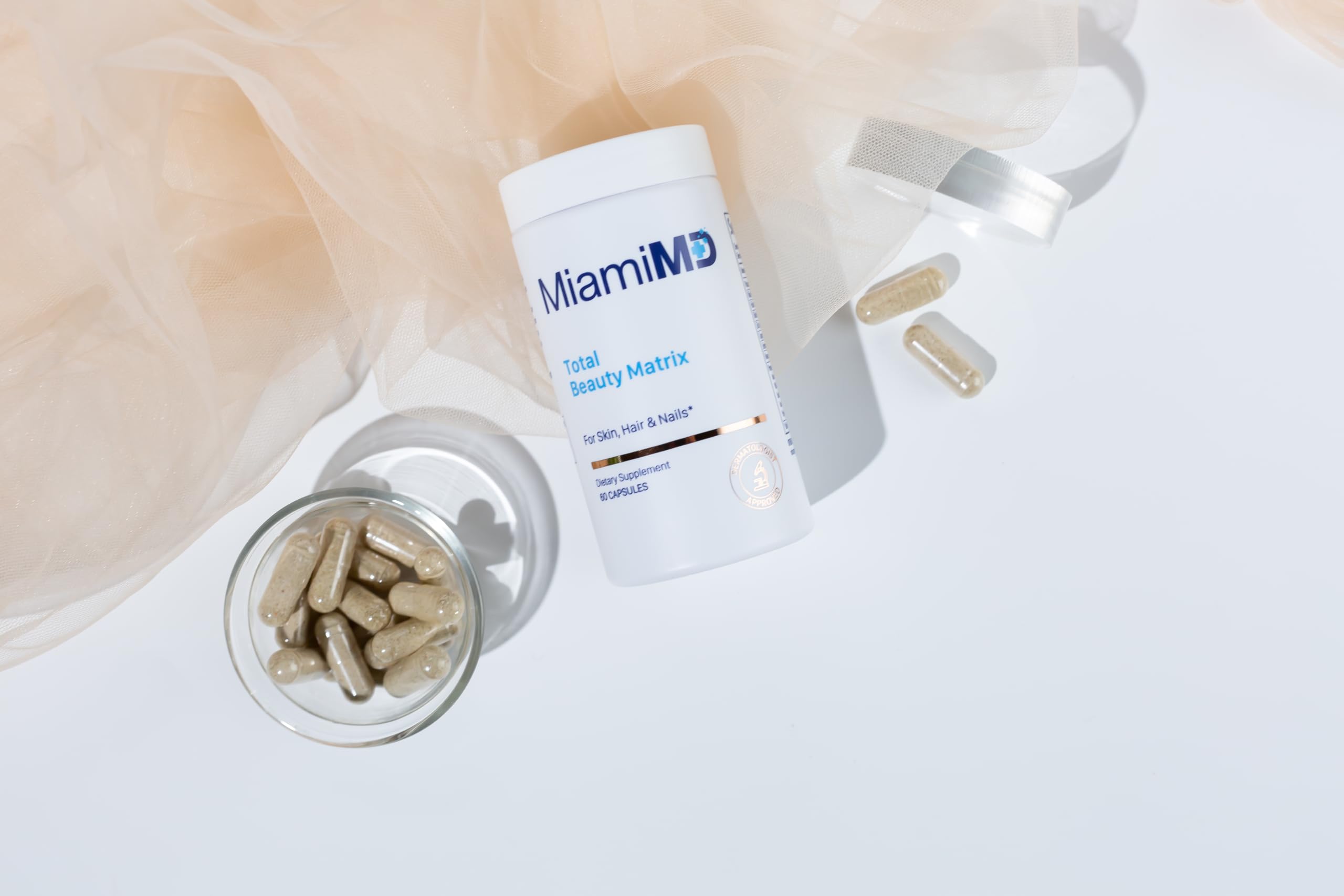 MiamiMD Total Beauty Matrix nutrition label shows vitamin C.