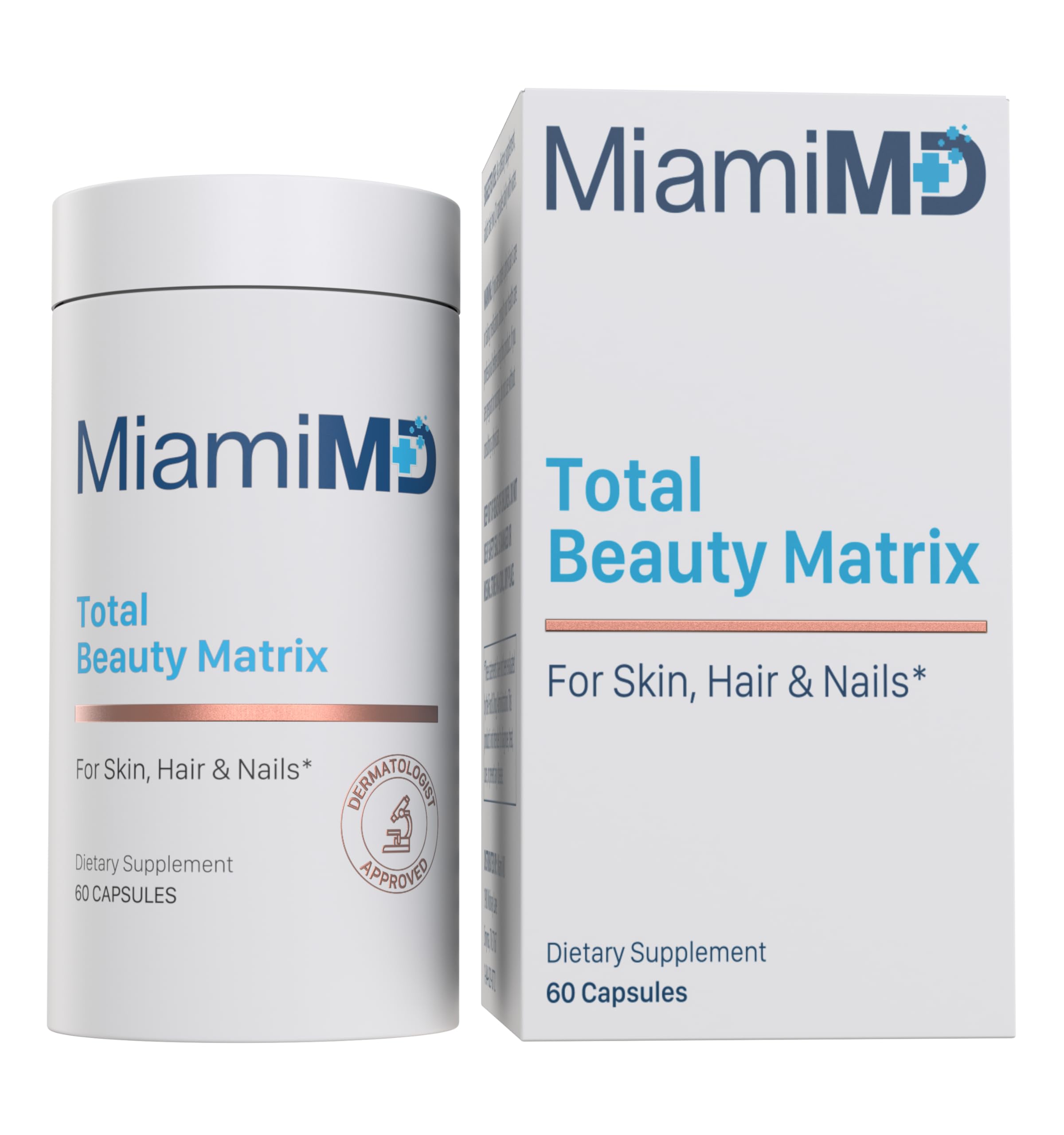 Packshot of MiamiMD Total Beauty Matrix Collagen 60 capsules