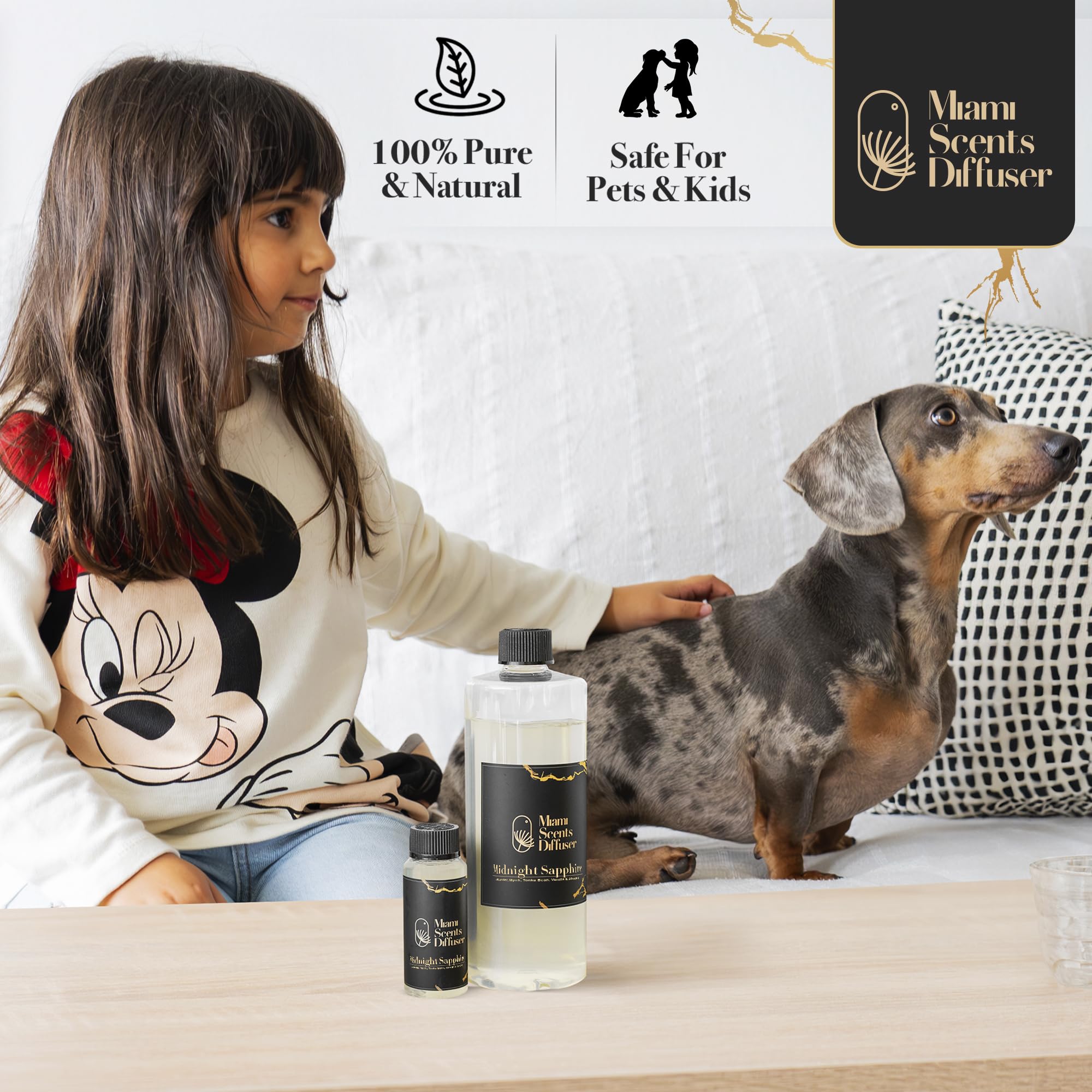 Miami Scents Diffuser Midnight Sapphire almond note adds subtle sophistication to bedrooms