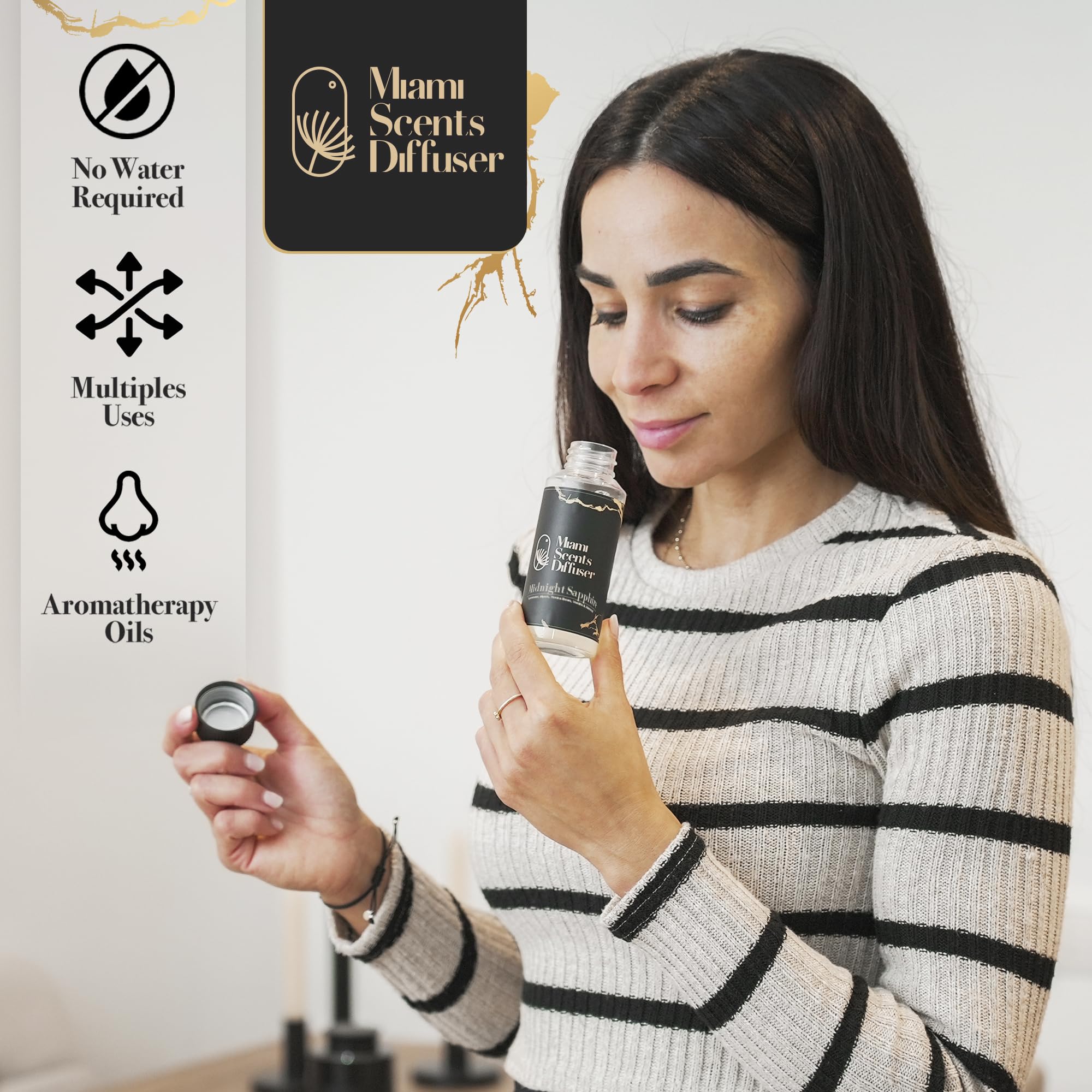 Miami Scents Diffuser Midnight Sapphire packaging signals premium gift-ready presentation