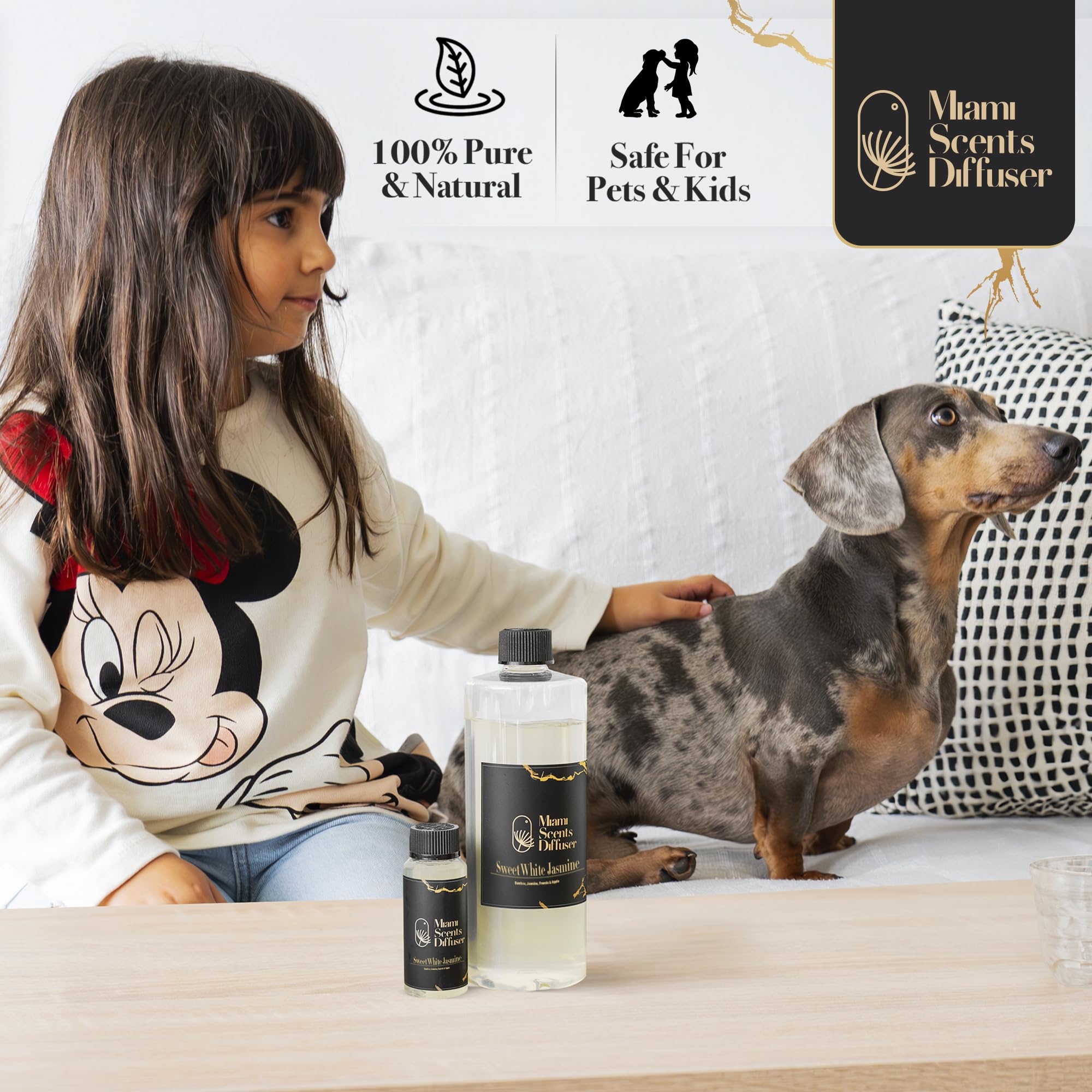 Miami Scents Diffuser Sweet White Jasmine jasmine bloom detail for floral sophistication