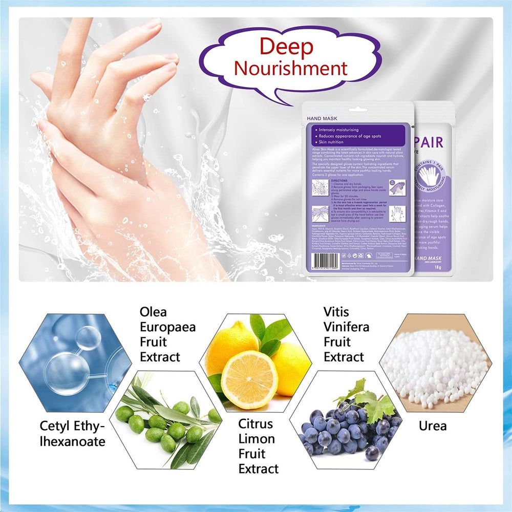 MianYang gloves worn on hands for at-home spa treatment