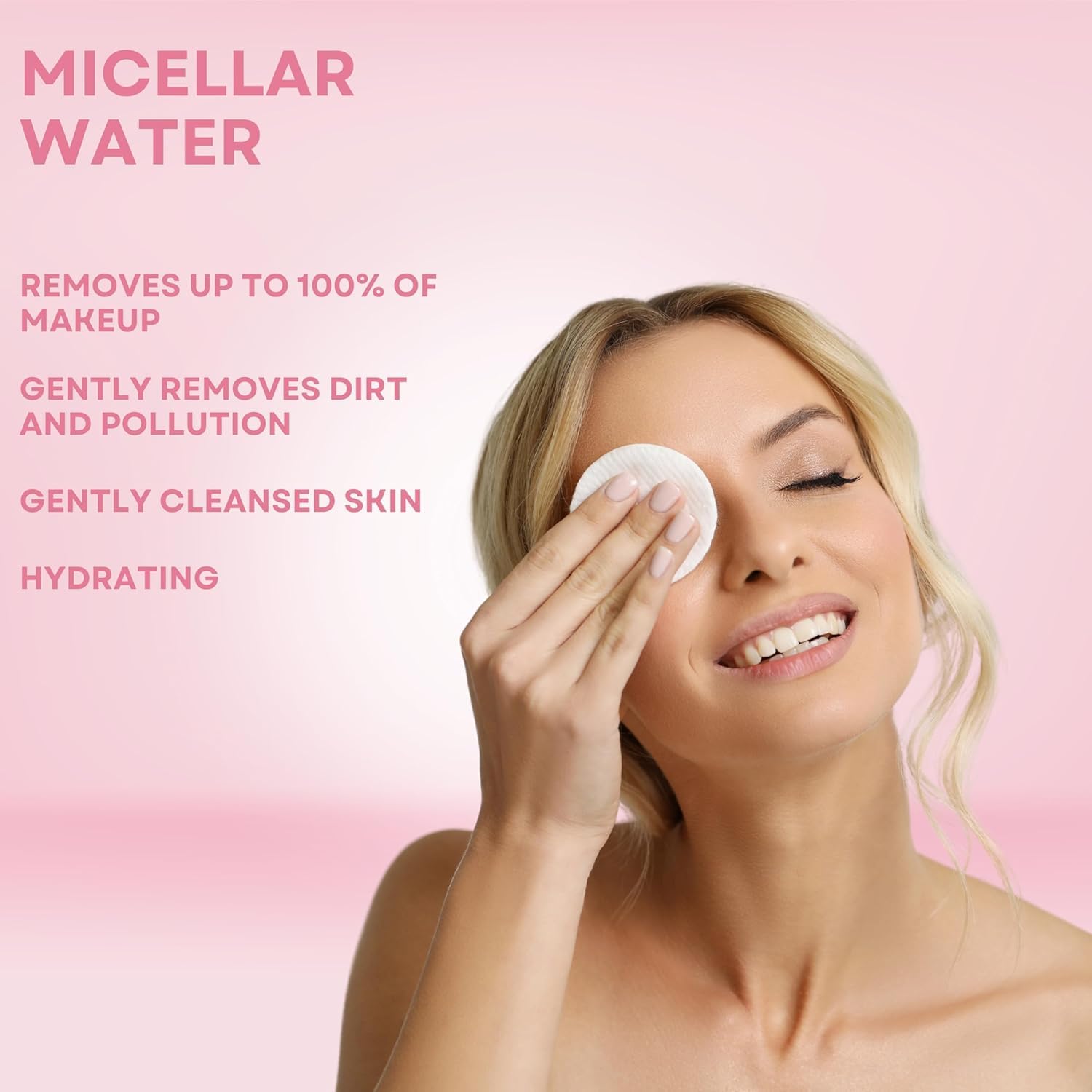 700ml Micellar Water packaging highlighting long-lasting value