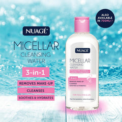 Micellar Water applying to skin for light, oil-free cleansing and hydration
