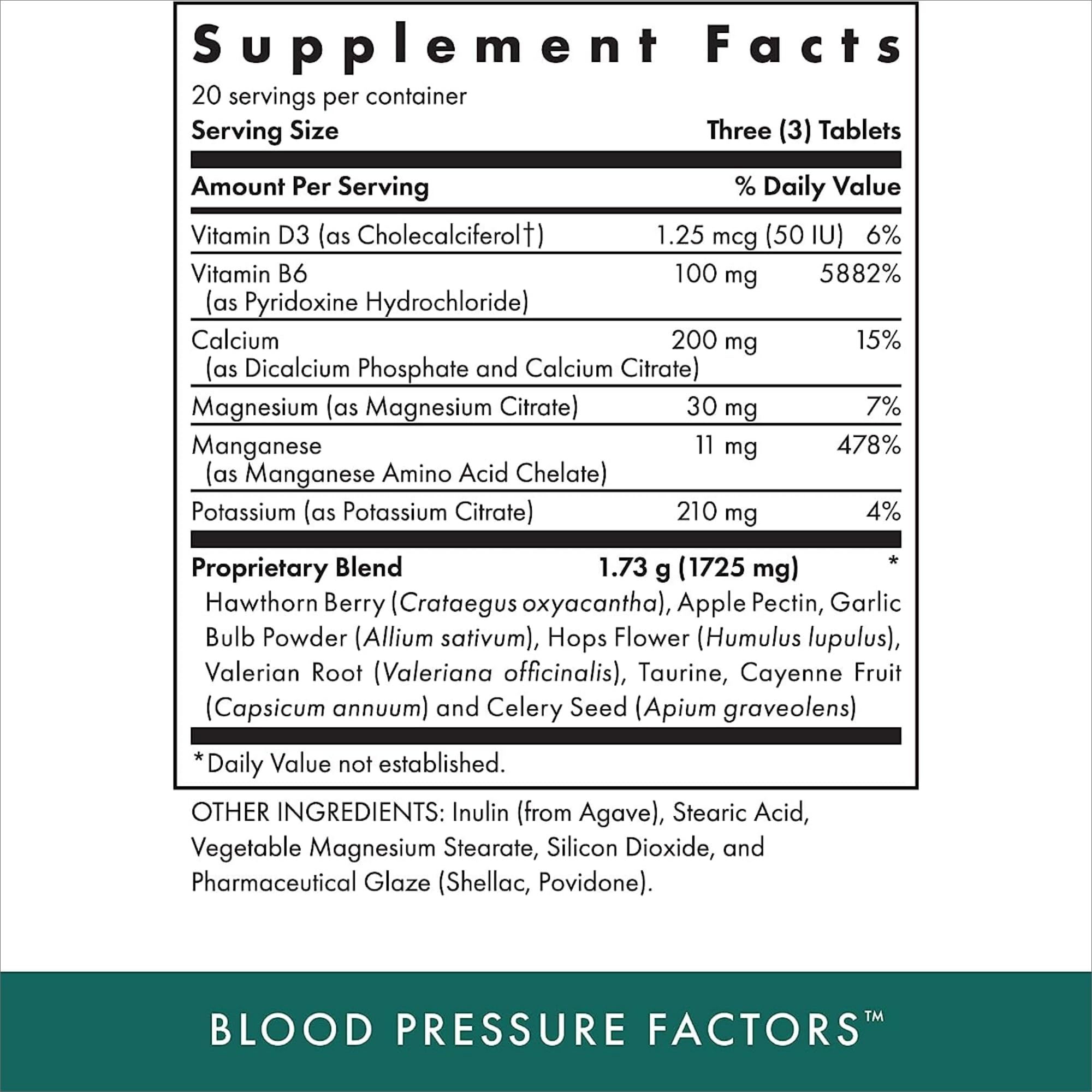 MICHAEL'S Blood Pressure Factors bottle front