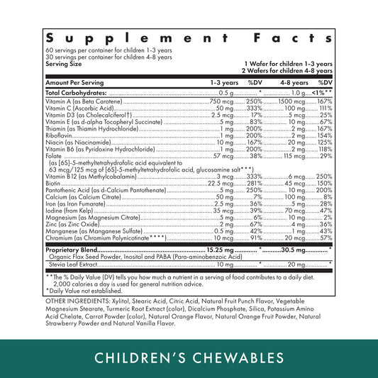 Chewable tablets for kids in Fruit Punch flavor