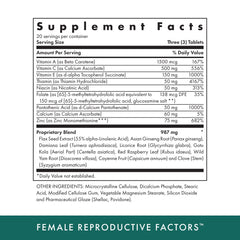 Front packaging of Michael's Female Reproductive Factors supplement