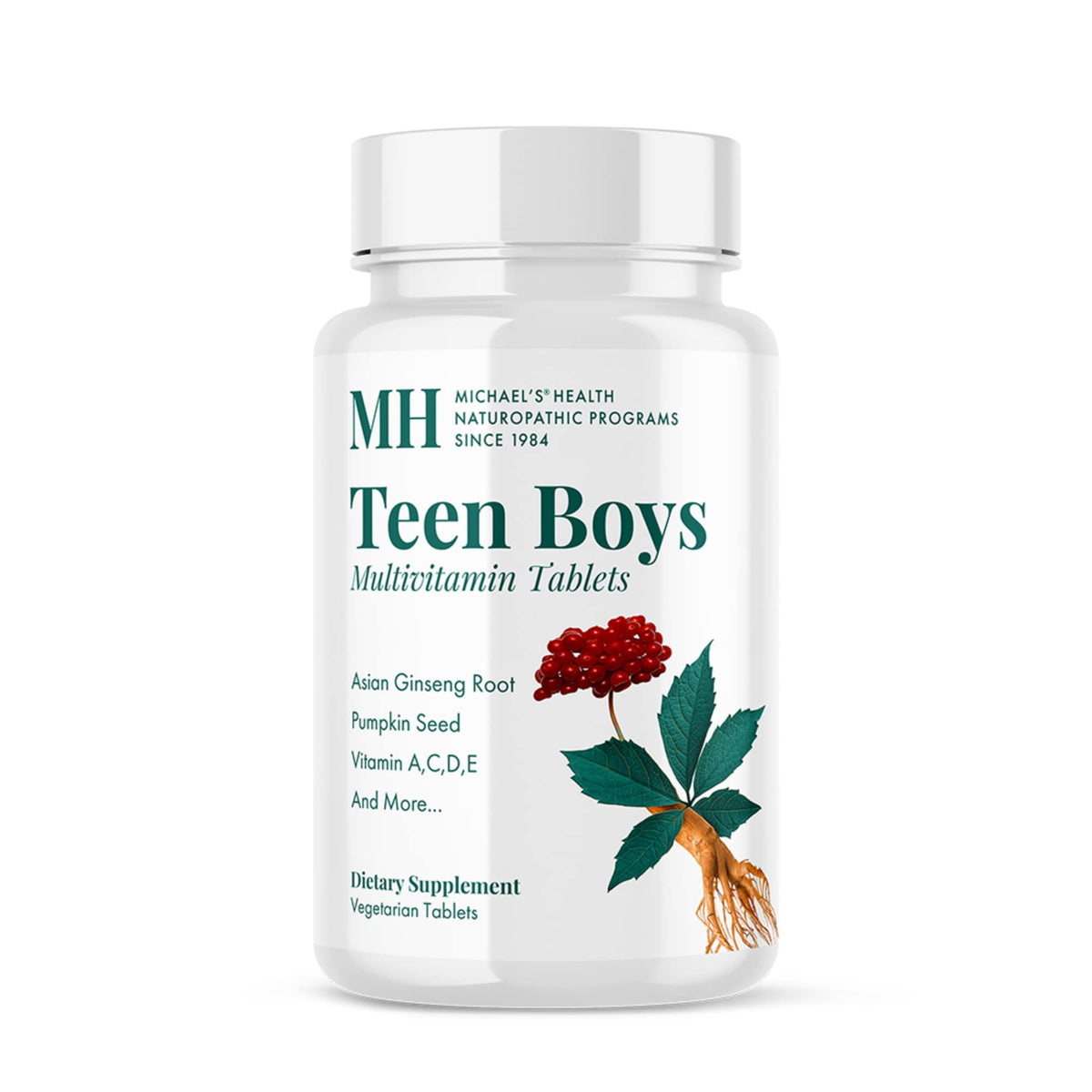 MICHAEL'S Health Naturopathic Teen Boys multivitamin bottle front