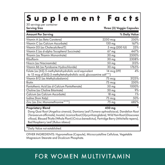 Close-up of label showing 30 servings and vegetarian capsules