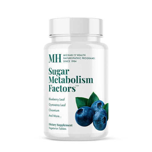 Front of Michael's Naturopathic Sugar Metabolism Factors bottle