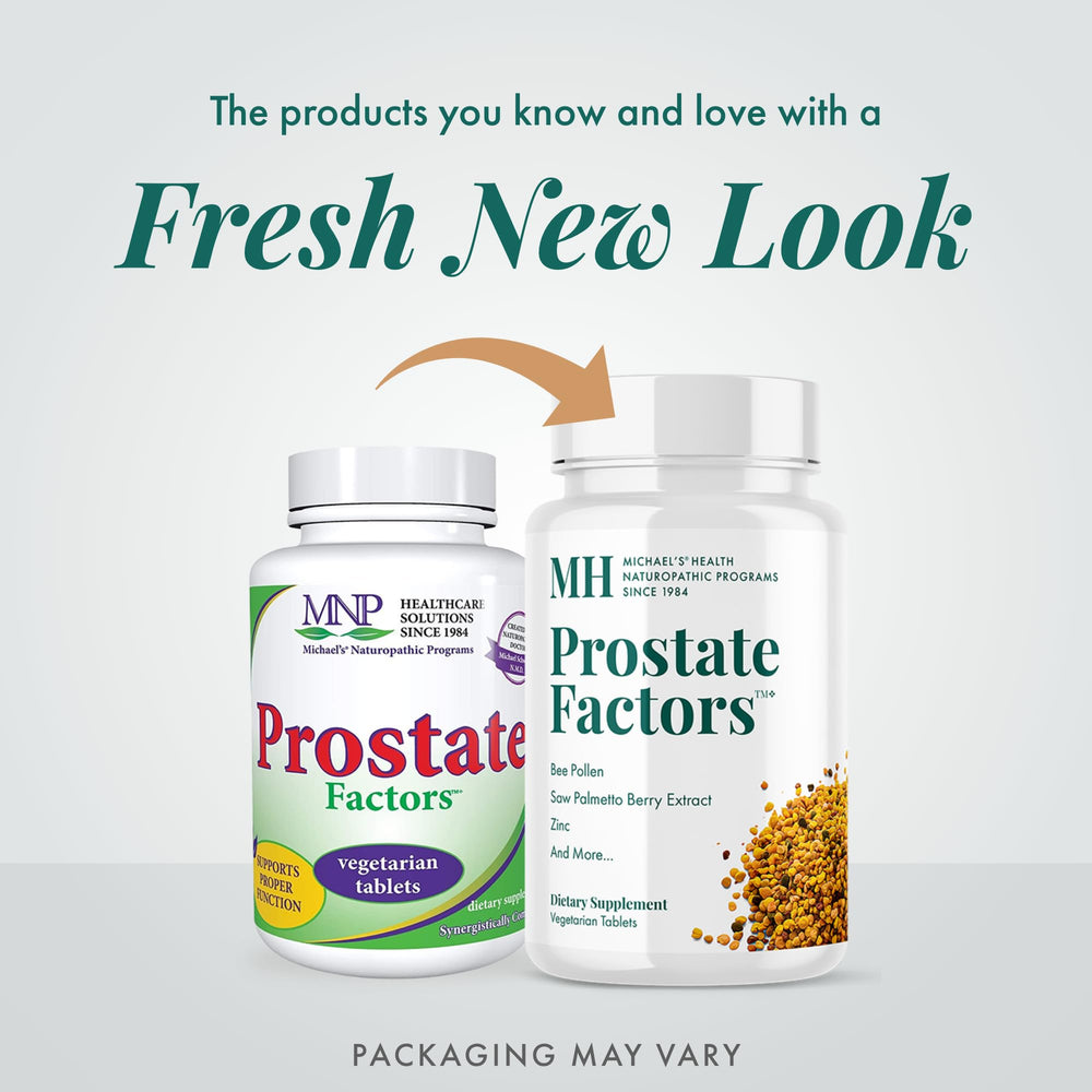 Close-up image of Michael's Prostate Factors tablets