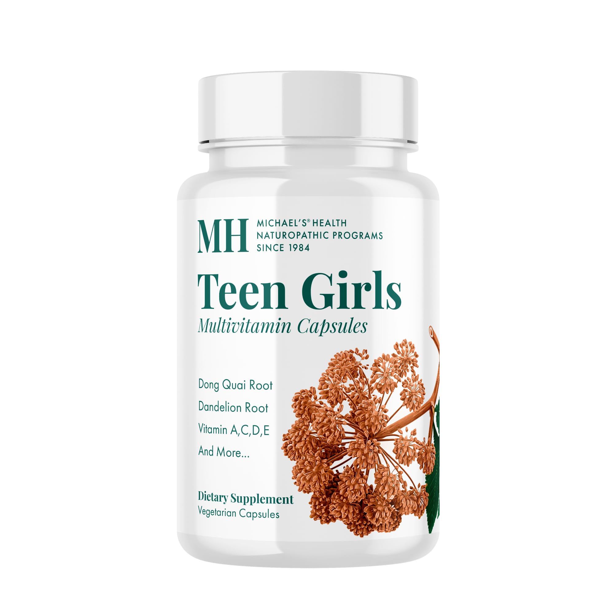 Michael's Health Naturopathic Teen Girls Multivitamin bottle - hero image