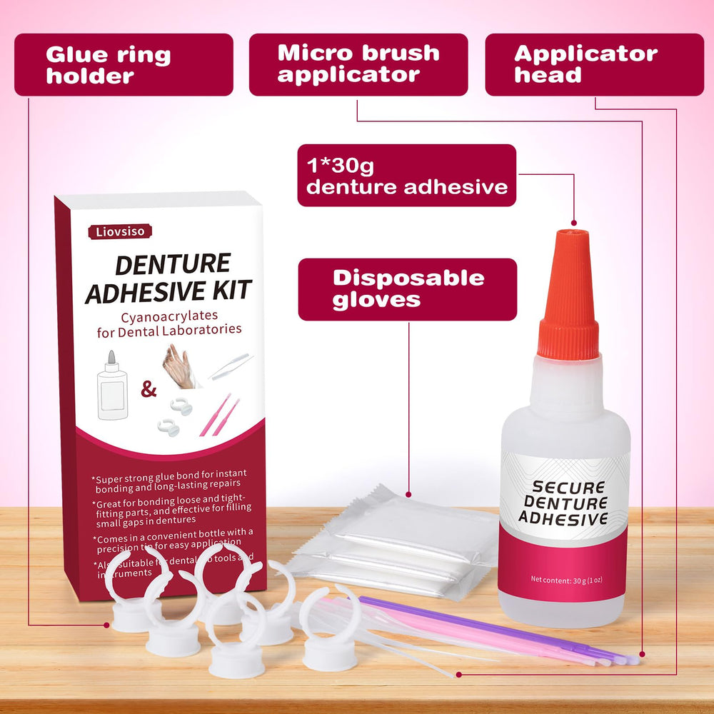 Precision micro brush applicator for denture glue