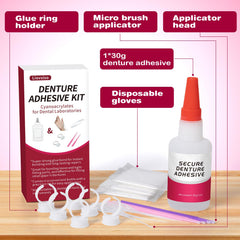 Precision micro brush applicator for denture glue