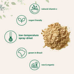 Micro Ingredients Acerola powder 2-pack front emphasizes organic origin.