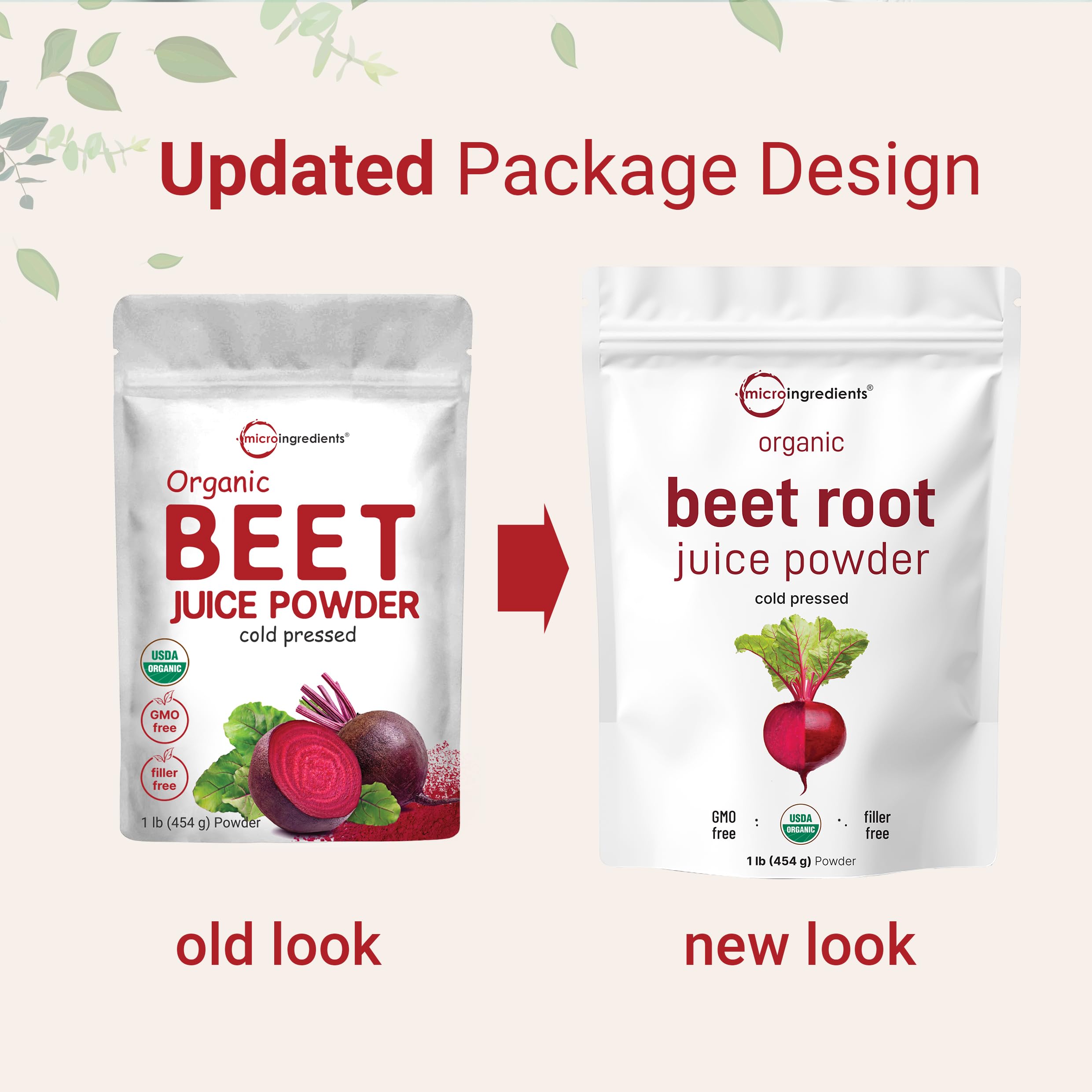Bulk 1 lb package of Micro Ingredients Beet Root Powder