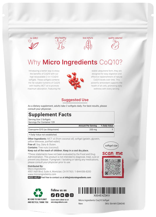 Packaging view showing 240 softgels per pouch