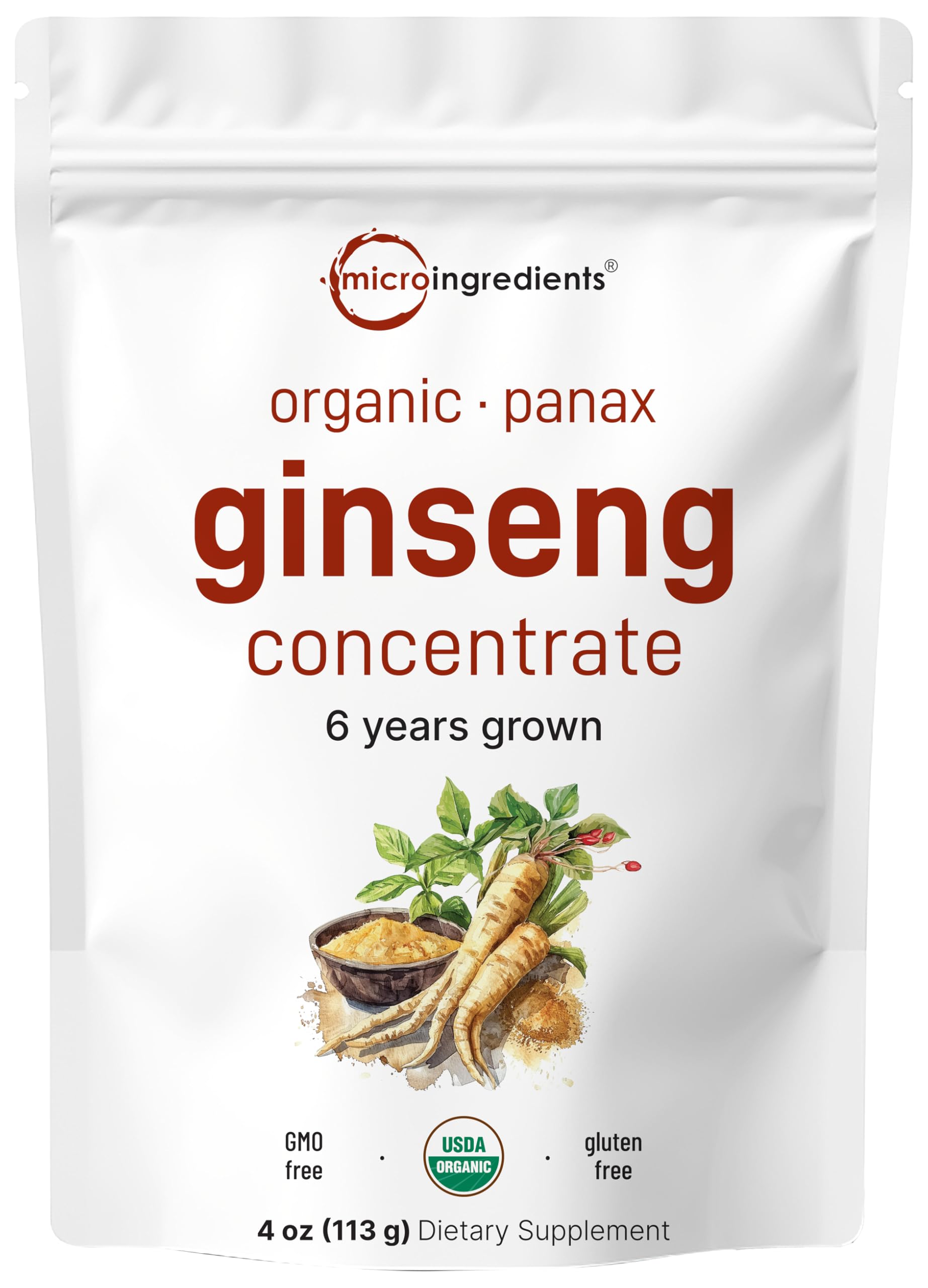 Micro Ingredients Korean ginseng powder 200:1 4 oz