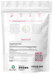 Close-up of a scoop with Myo-Inositol & D-Chiro Inositol powder