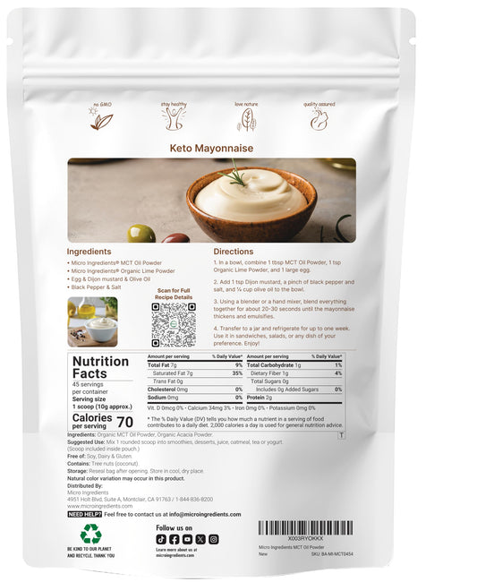 Close-up of MCT powder texture