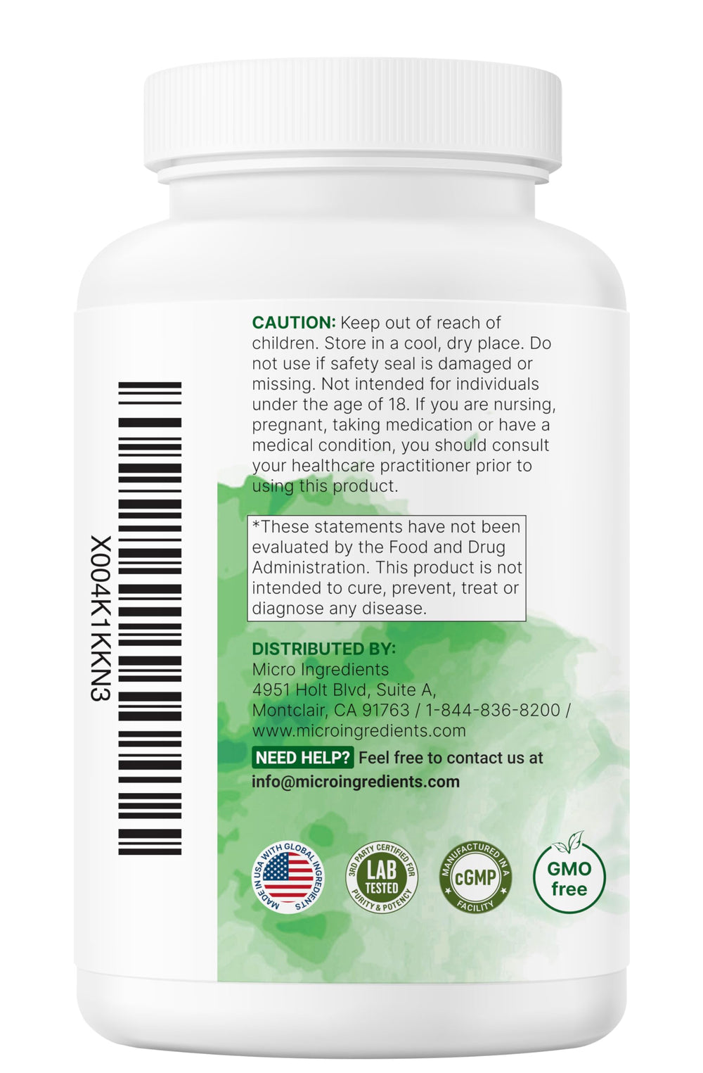 Third-party lab test certification for probiotic supplement