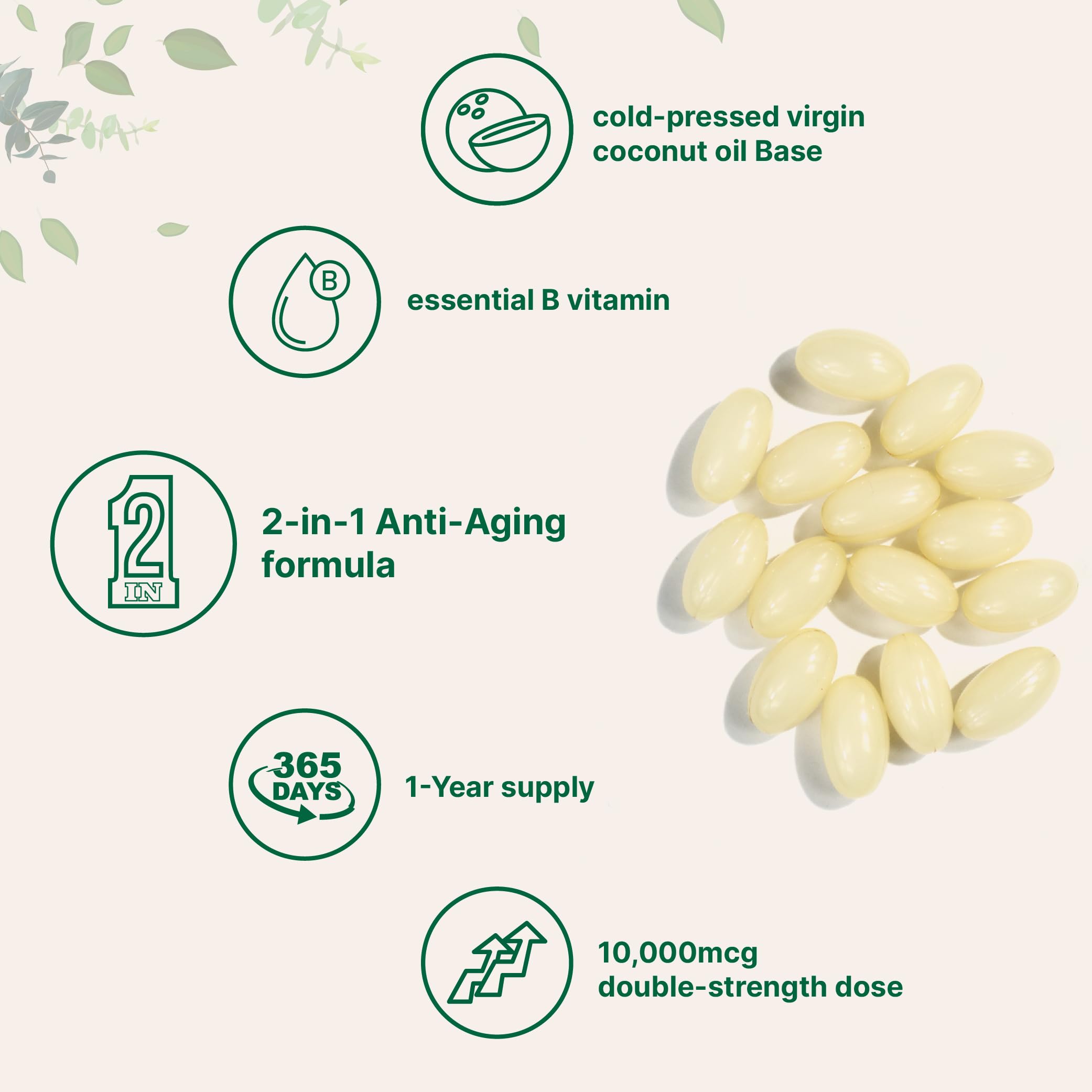 Softgel capsule with virgin coconut oil base