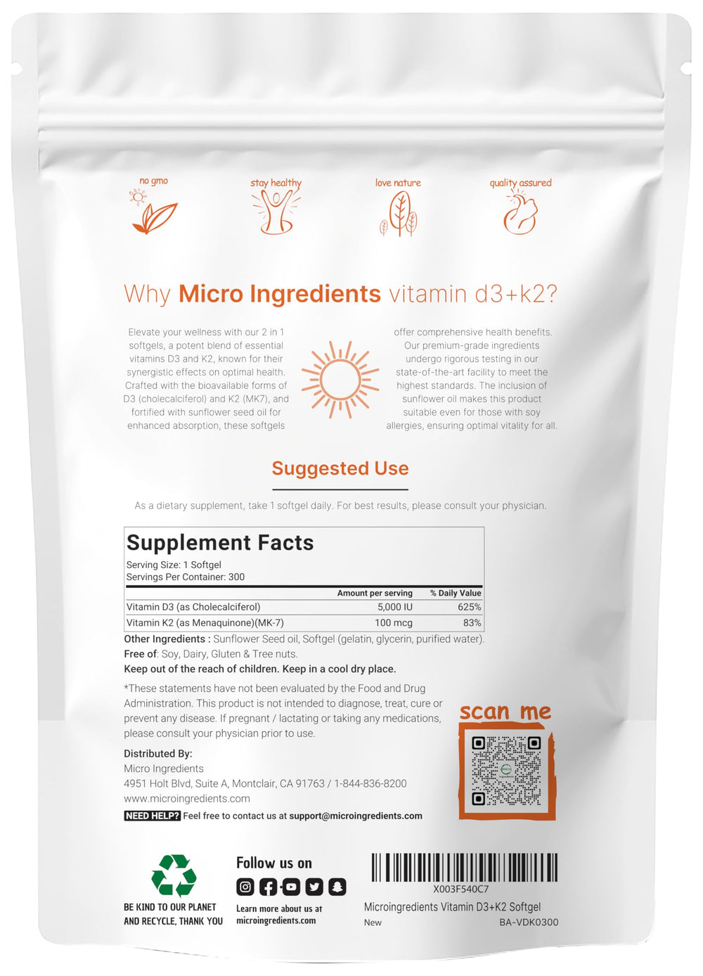 Close-up of tiny Vitamin D3 and K2 MK-7 softgels