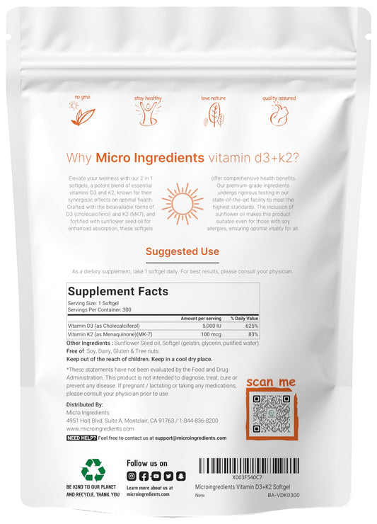 Close-up of tiny Vitamin D3 and K2 MK-7 softgels