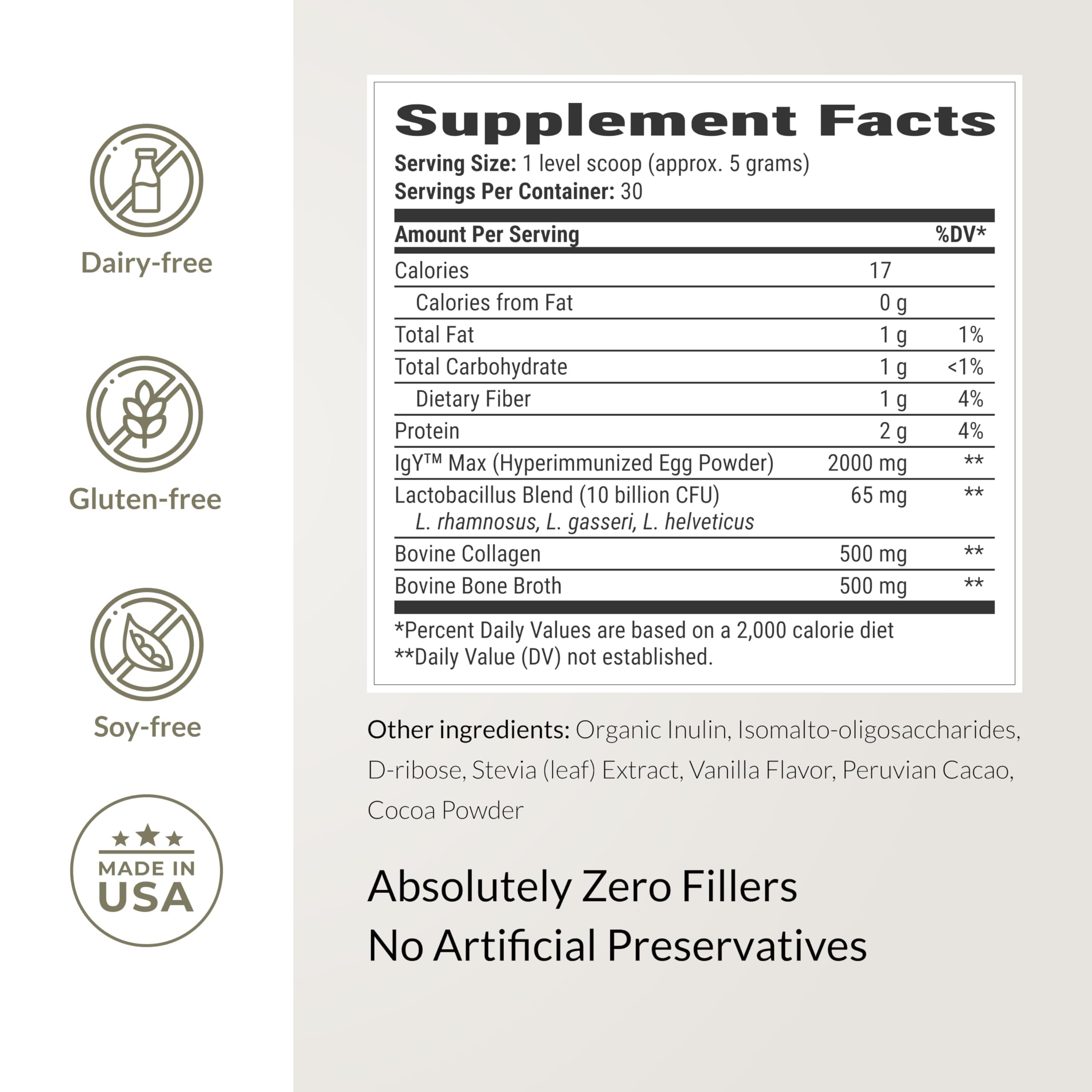 30-serving box of Microbiome Breakthrough powder