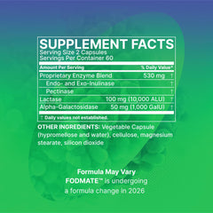 Microbiome Labs FODMATE digestive enzymes capsules support flexible, plant-forward meals