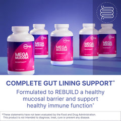 MegaMucosa dairy-free immunoglobulins close-up highlighting digestive support.
