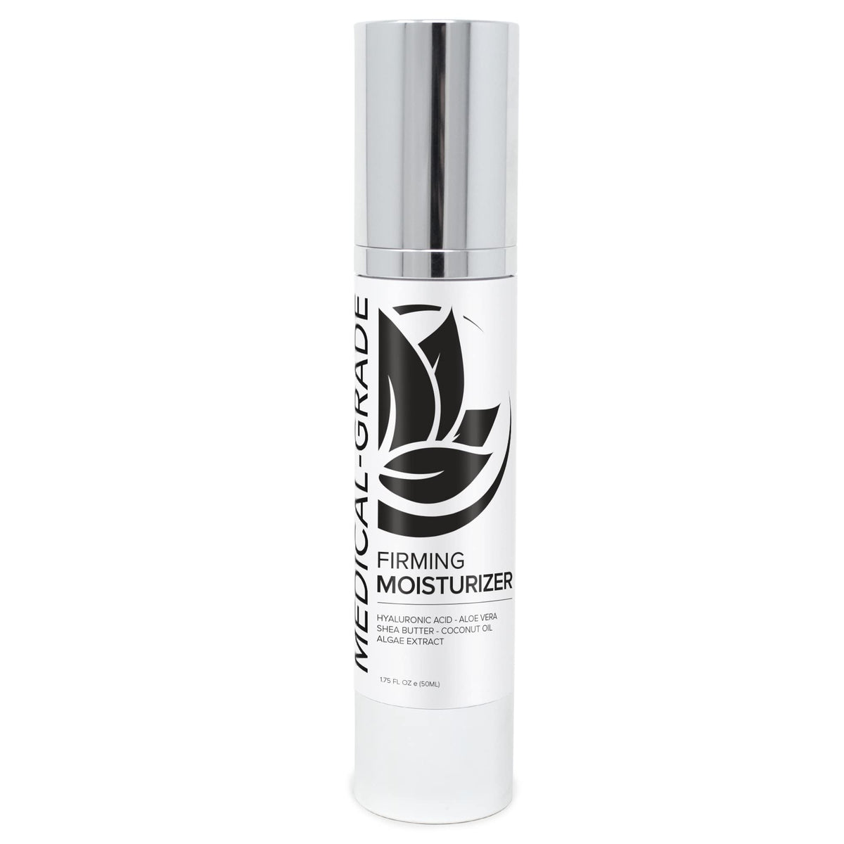 Microderm GLO Firming Moisturizer bottle closeup showing hydrating formula.