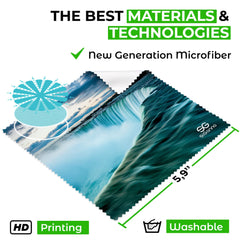 Glasses cleaning cloth displayed on smartphone screen