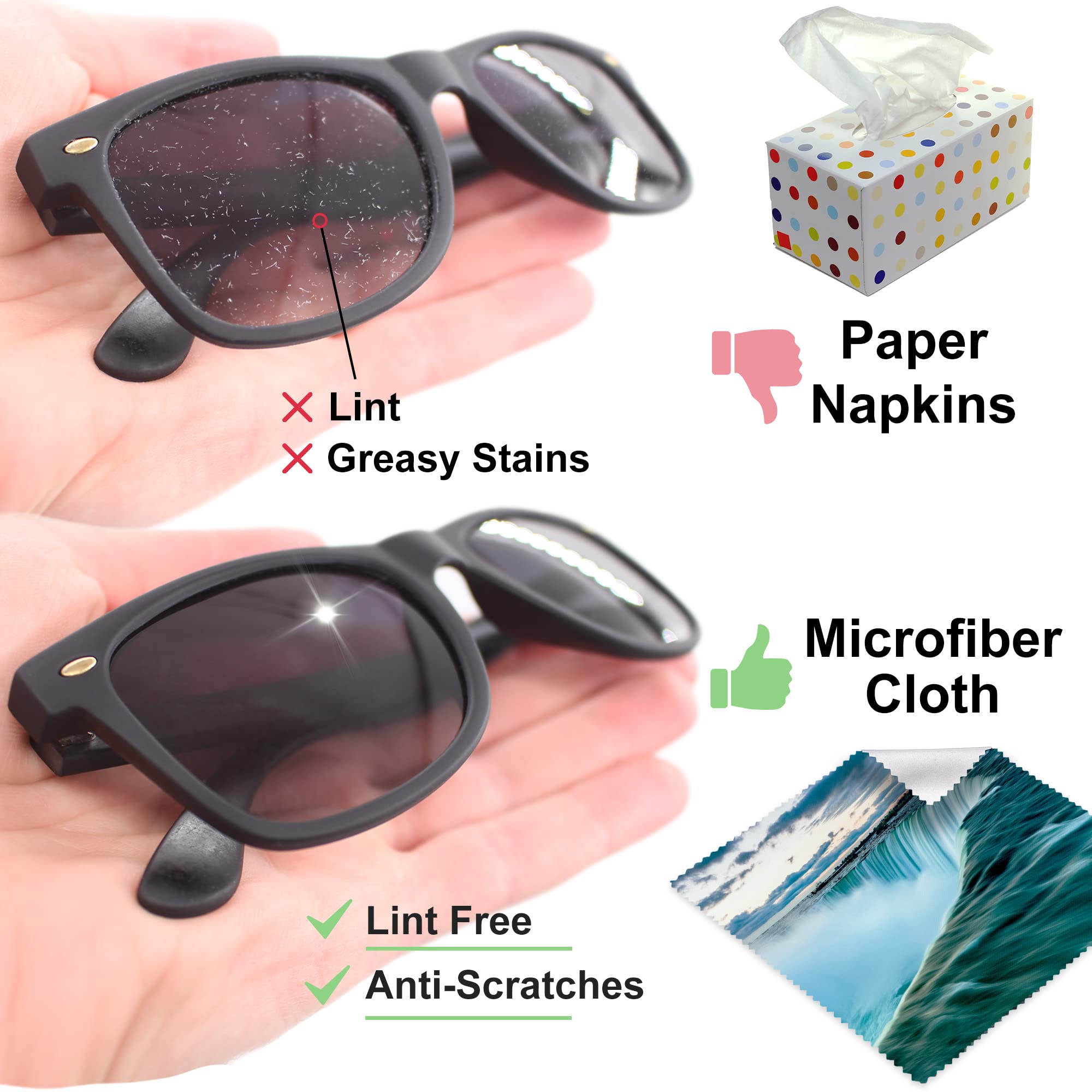 Printed nature design microfiber cloth for glasses