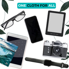 Six-pack eyeglass cleaning cloths for travel and storage