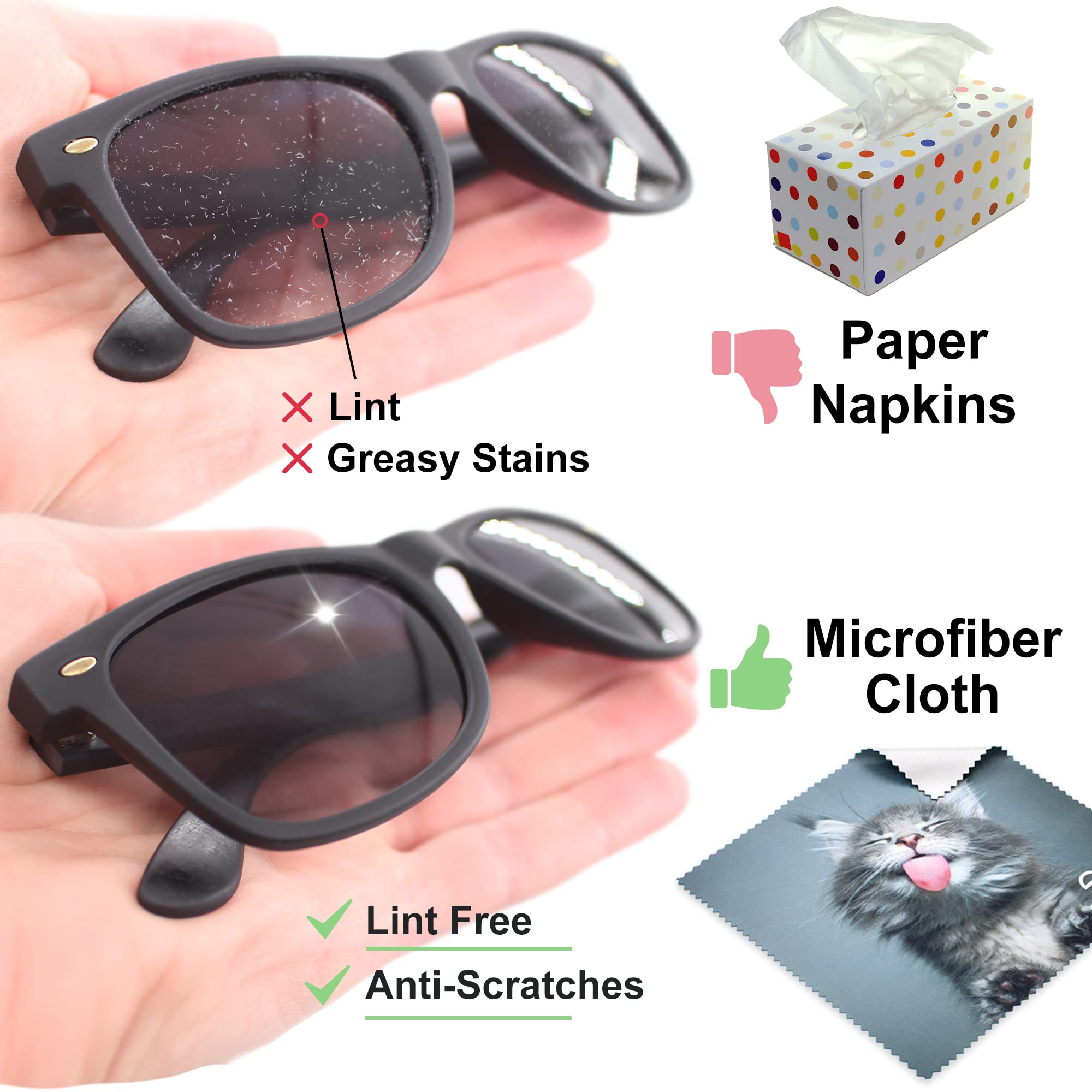 Glasses cleaning cloth being used on a smartphone screen