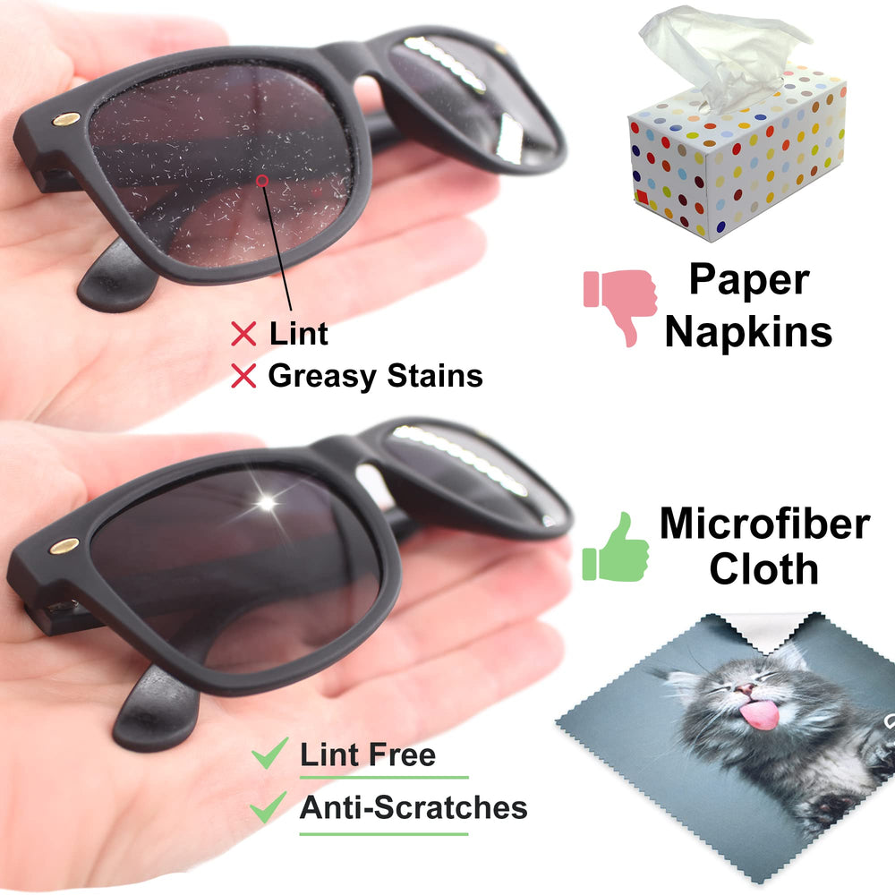 Glasses cleaning cloth being used on a smartphone screen