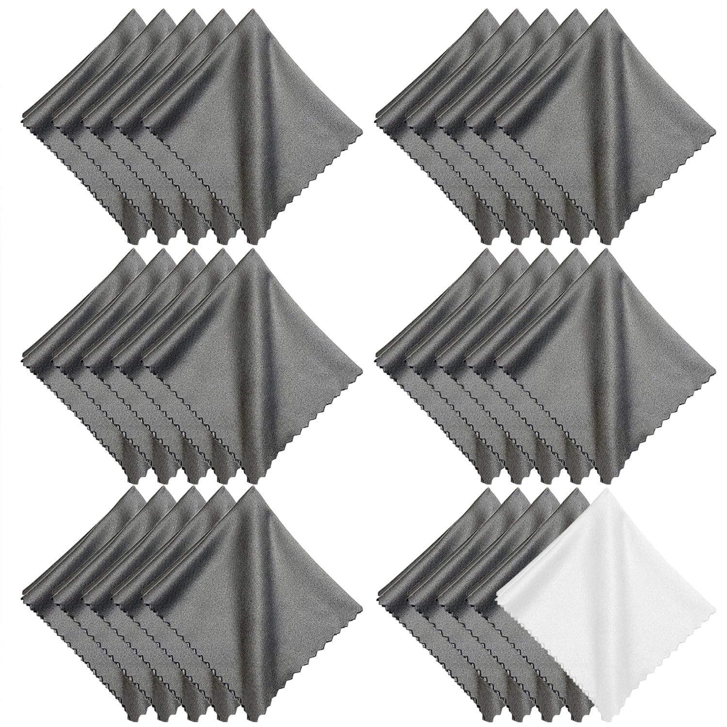 Soft microfiber cleaning cloths (6x7 inches) for eyeglasses and lenses