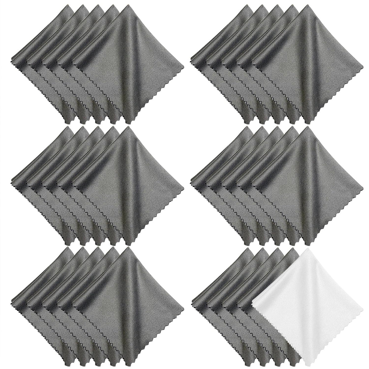 Soft microfiber cleaning cloths (6x7 inches) for eyeglasses and lenses