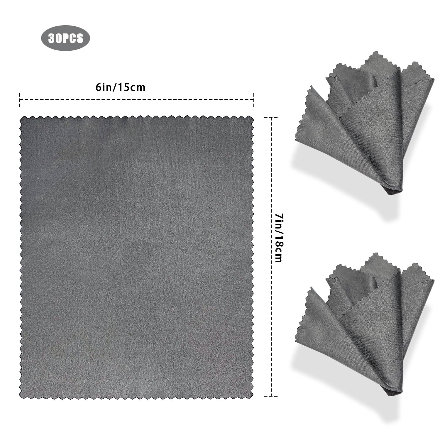 30-pack microfiber cleaning cloths for phone screens and delicate surfaces