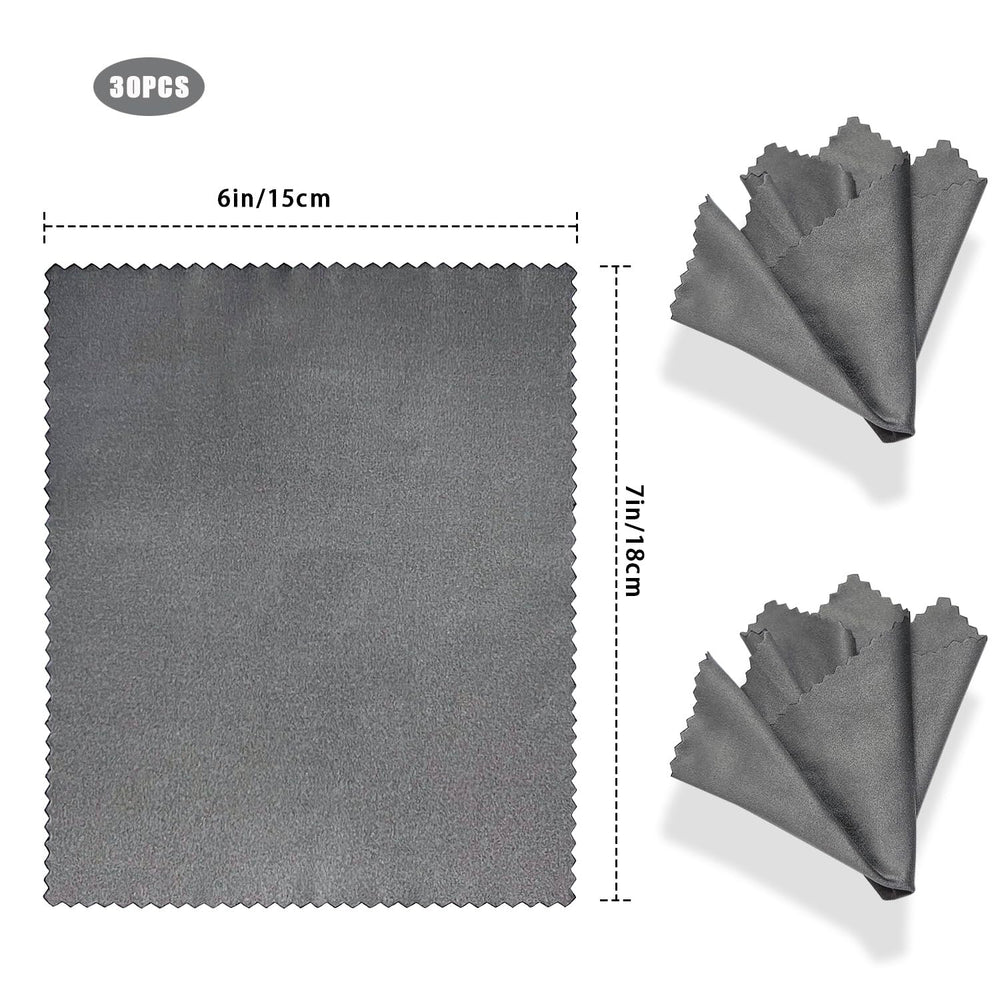 30-pack microfiber cleaning cloths for phone screens and delicate surfaces