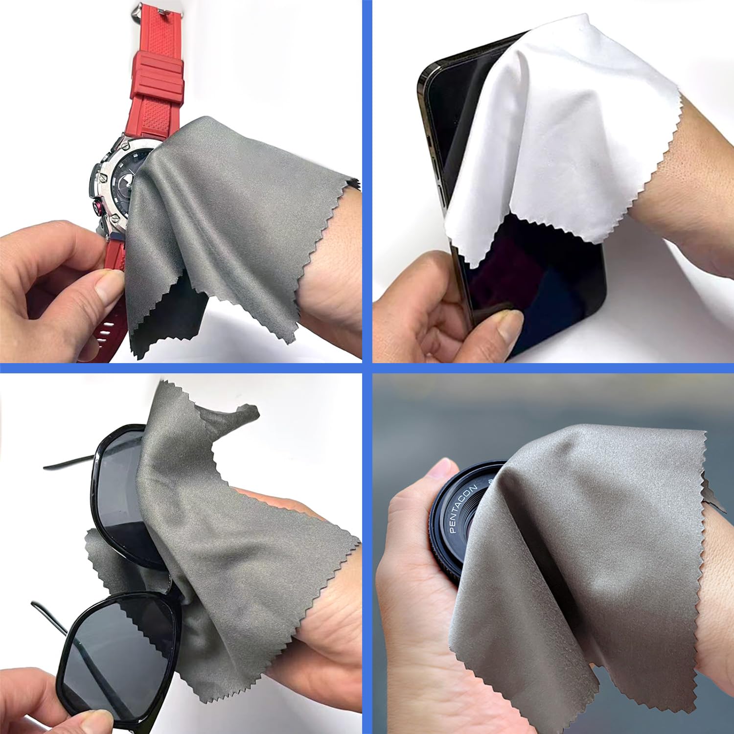 Travel-friendly microfiber cleaning cloths in 30-pack