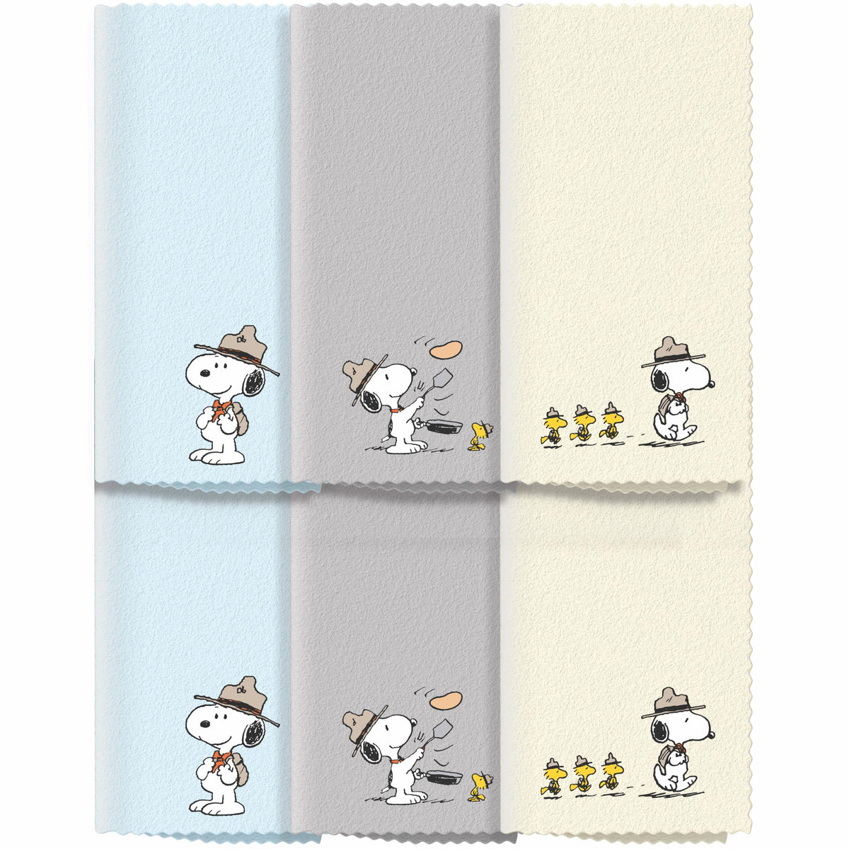 Microfiber cleaning cloths for glasses and lenses with Snoopy design
