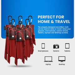 Cloth set suitable for eyeglasses, smartphones, tablets, laptops and screens