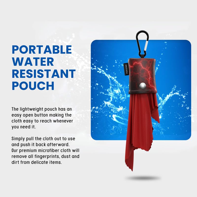Compact cleaning cloths and pouches for cameras and gadgets on the go