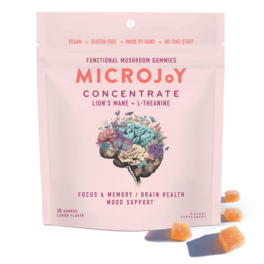 Front view of Microjoy Concentrate Gummies Lemon Flavor